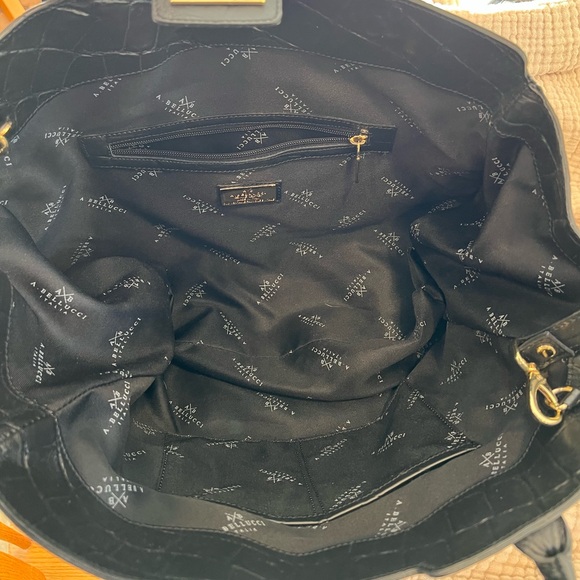 A.BELLUCCI Handbag Italian Leather Tote-attached ID card holder - Picture 5 of 12